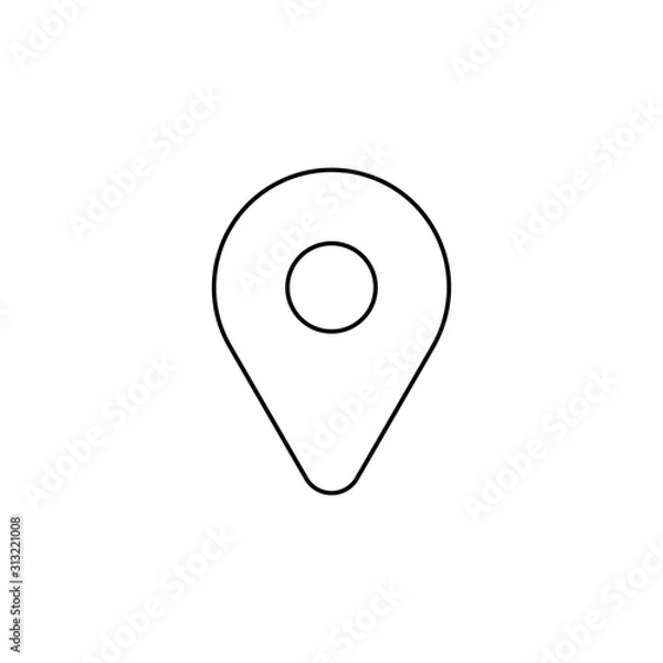 Fototapeta Location pin icon. Map tool symbol. Logo design element
