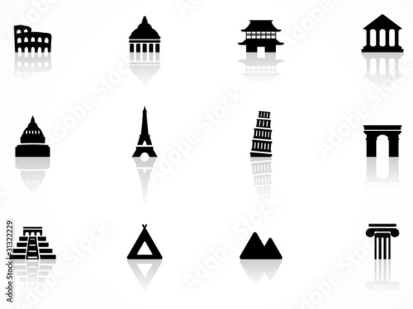 Fototapeta Landmark icons