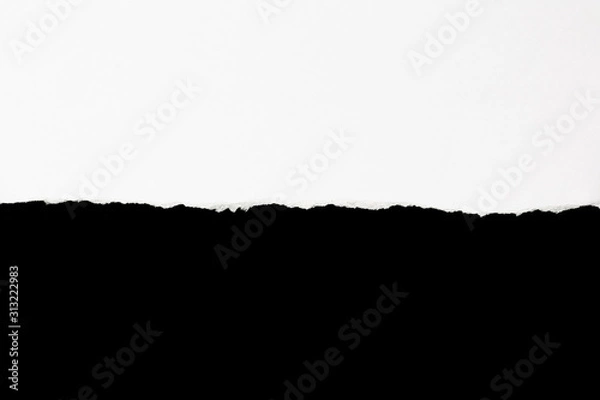 Fototapeta white ripped paper edge texture overlay background