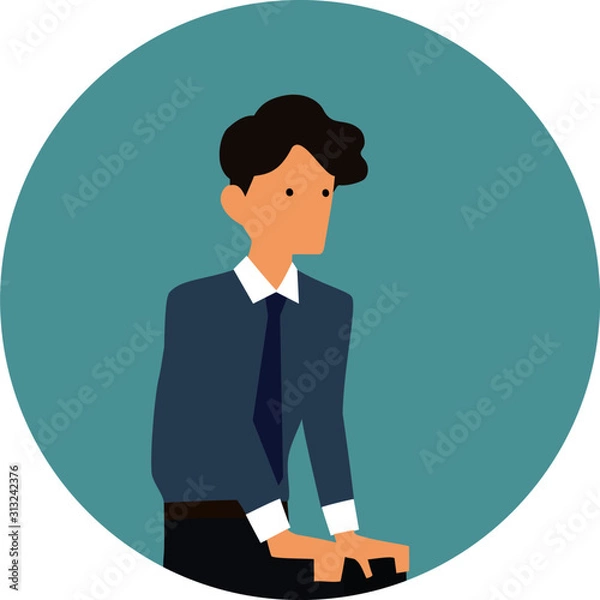 Obraz 話を聞くビジネスマン