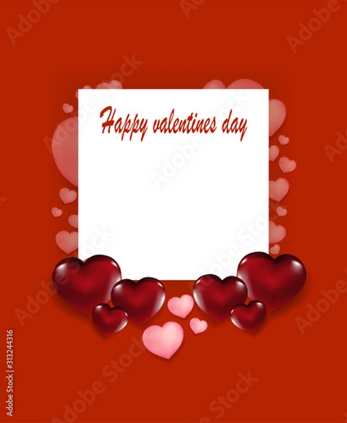 Obraz Happy valentines day poster image for design work