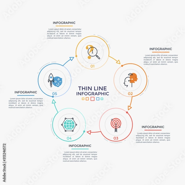 Fototapeta Modern Infographic Template