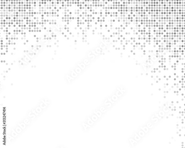 Obraz Gray White Random Dots Background, Creative Design Templates