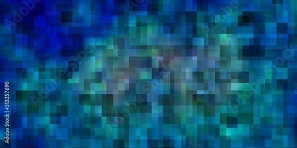 Obraz Light BLUE vector pattern in square style.
