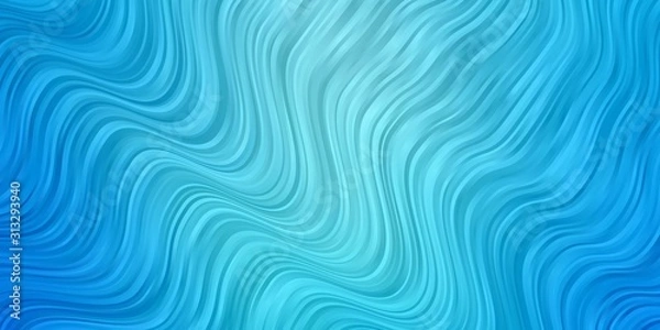 Fototapeta Light BLUE vector backdrop with curves. Bright illustration with gradient circular arcs. Pattern for booklets, leaflets.