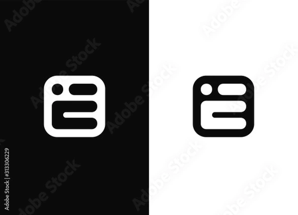 Obraz Initial letter E logo design template elements