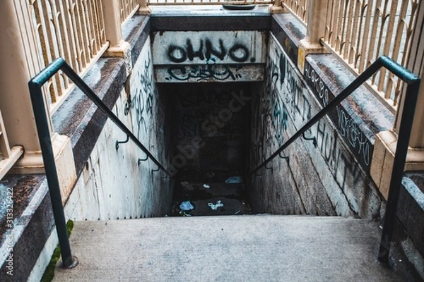 Obraz dirty stairs to sub 