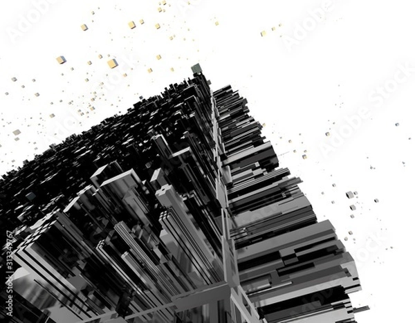 Obraz Data cube technology and information storage, future network communication and information technology