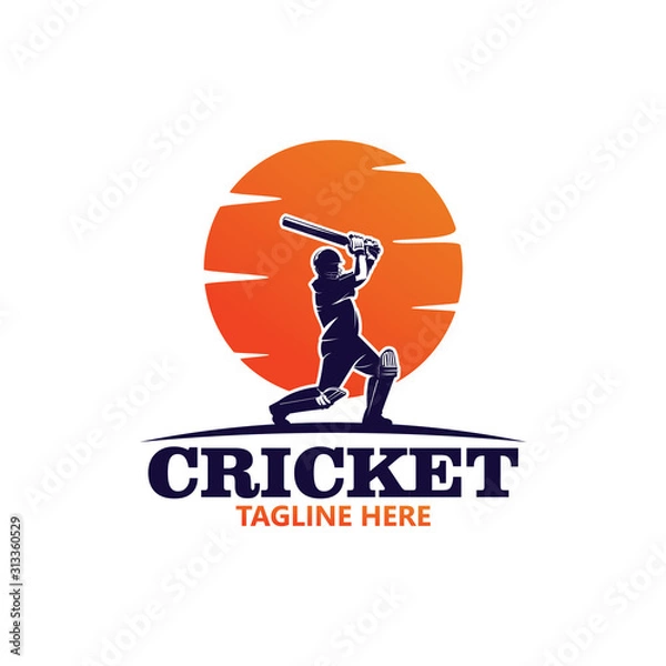 Obraz Cricket Sport Logo Template Design