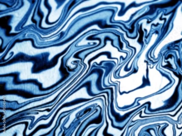 Obraz Blue dark water wave blur abstract background