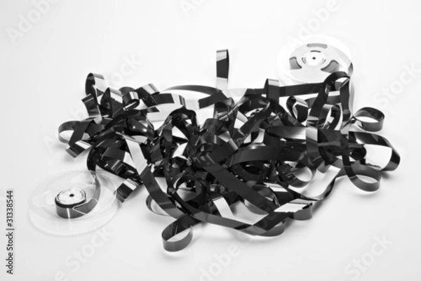 Obraz Unrolling video tape.