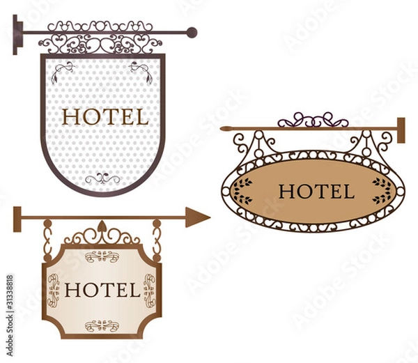 Fototapeta Set vintage style banners with place for text