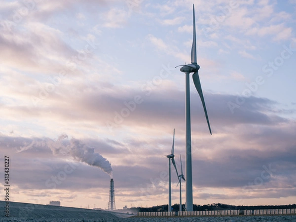 Obraz 風力発電と火力発電