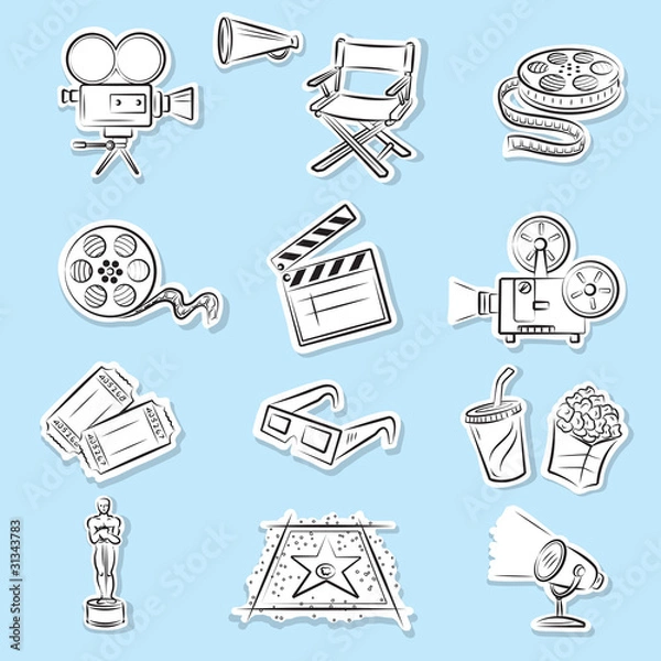 Obraz Cinema Icons Set