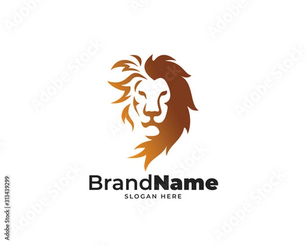 Obraz lion head logo design vector