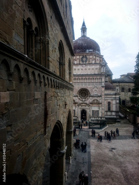 Obraz Cathedral of Bergamon in Italy during Autumn