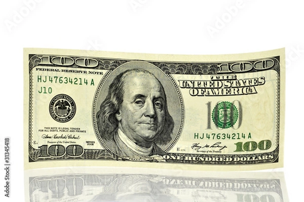 Fototapeta one hundred dollars note