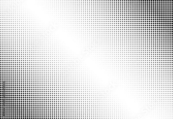 Fototapeta Abstract halftone dotted background. Monochrome pattern with dot and circles.  Vector modern futuristic texture for posters, sites, business cards, postcards, interior design, labels and stickers.