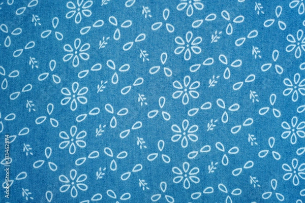 Obraz Textured blue fabric use for background.