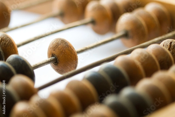 Obraz old wooden abacus