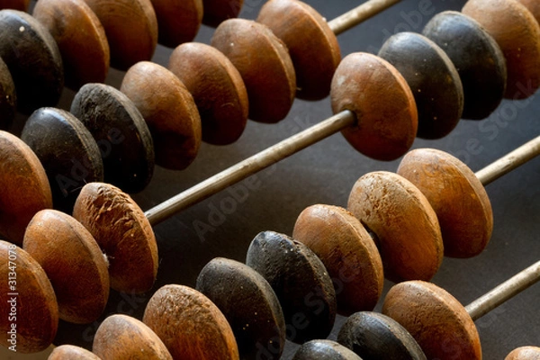 Obraz old wooden abacus
