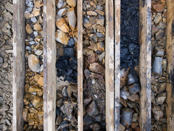 Fototapeta Drilled core samples