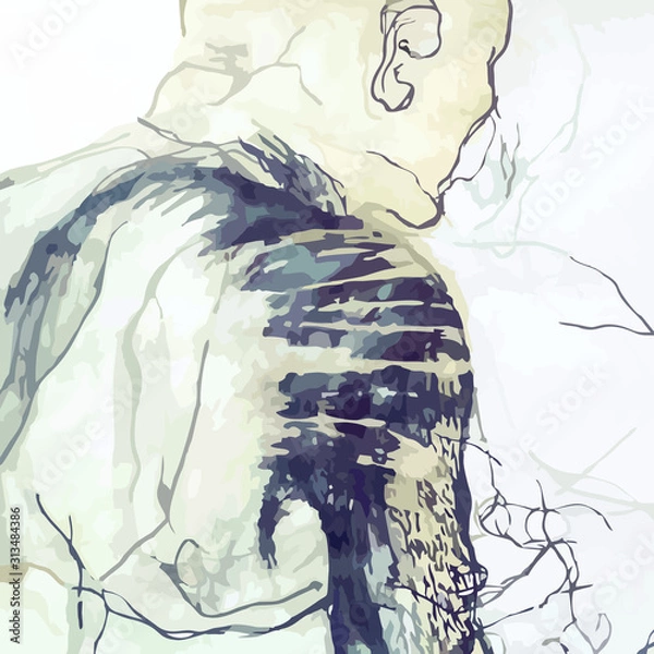 Fototapeta SAMOTNY CZŁOWIEK