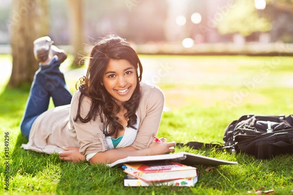 Obraz Asian student on campus