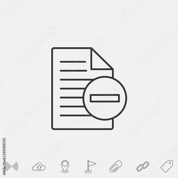 Fototapeta remove document icon vector illustration symbol