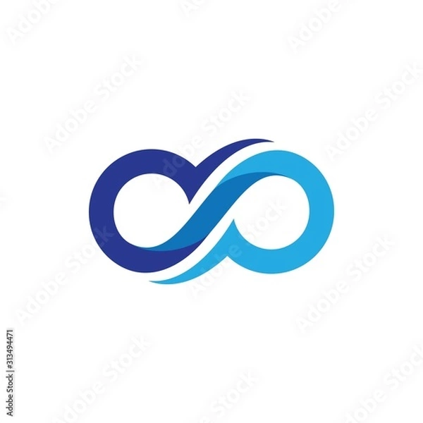 Fototapeta Infinity logo vector icon illustration