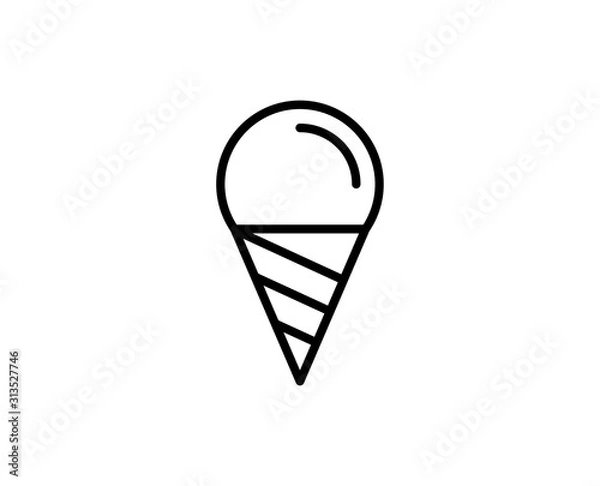 Fototapeta Ice cream line icon