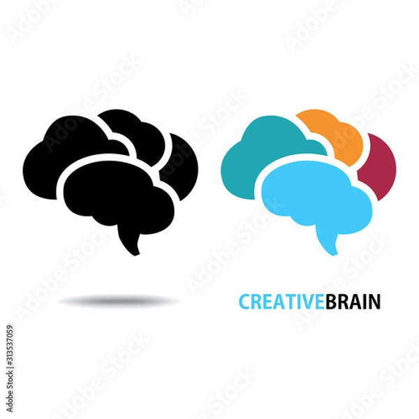 Obraz Design conceptual Brain,Vector Illustration.on white background....