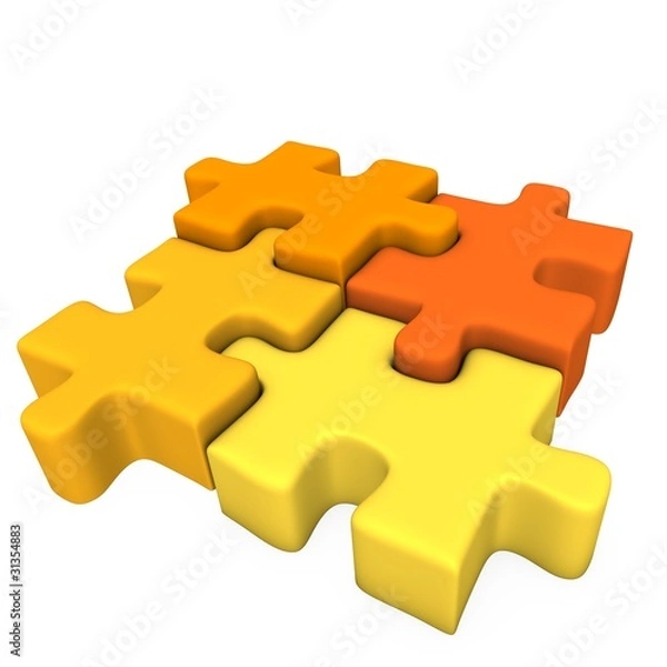 Obraz Four puzzle pieces