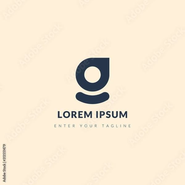 Obraz Letter G logo with a cute design