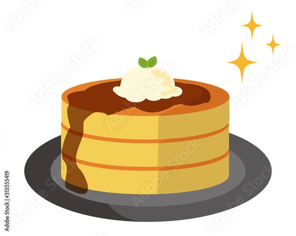 Fototapeta 皿　パンケーキ　スイーツ