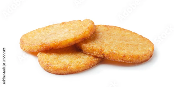 Obraz Potato patties or hash browns oval-shaped