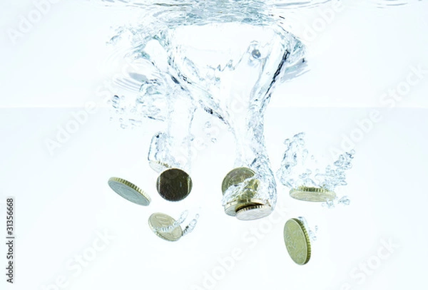 Obraz Münzen ins Wasser fallen1