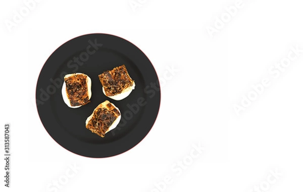 Fototapeta 3d render fish in plate