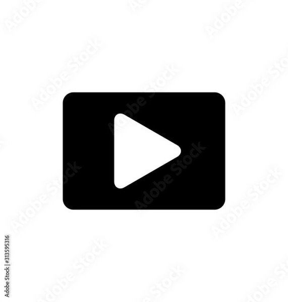 Obraz Play icon vector simple design