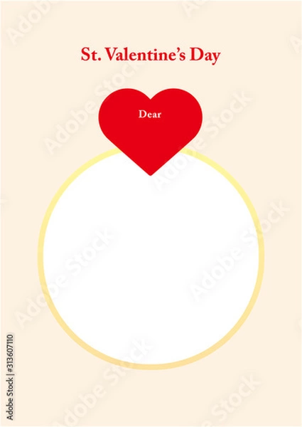 Obraz バレンタインハートメッセージカード6