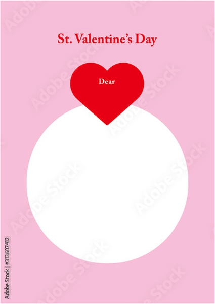 Obraz バレンタインハートメッセージカード7