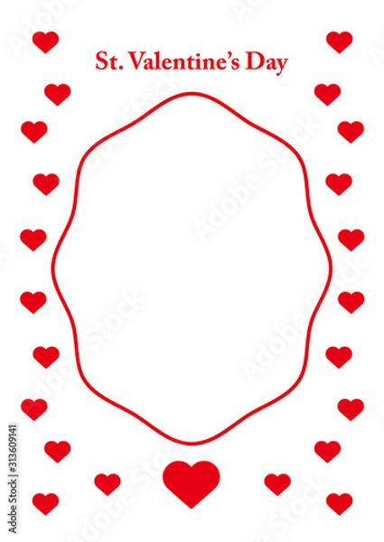 Obraz バレンタインハートメッセージカード12