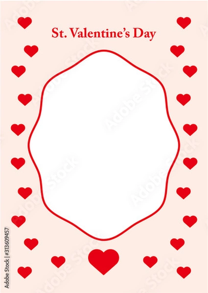 Obraz バレンタインハートメッセージカード13