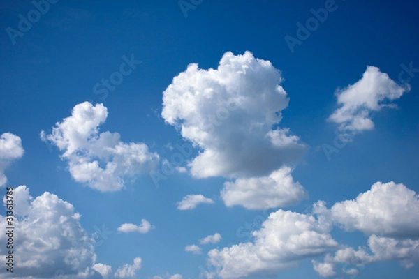 Obraz blue sky and white clouds nature background