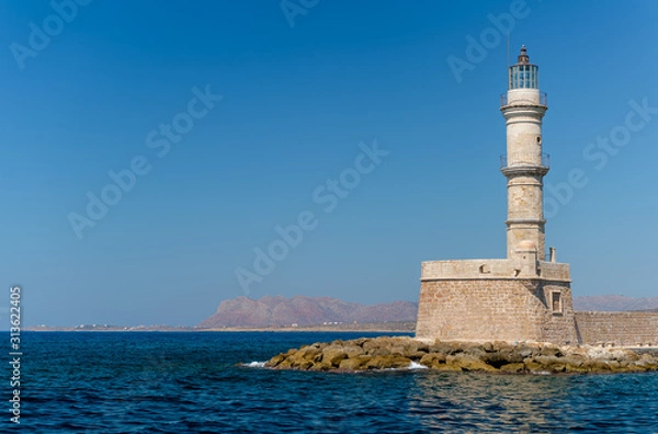 Fototapeta lighthouse in chania