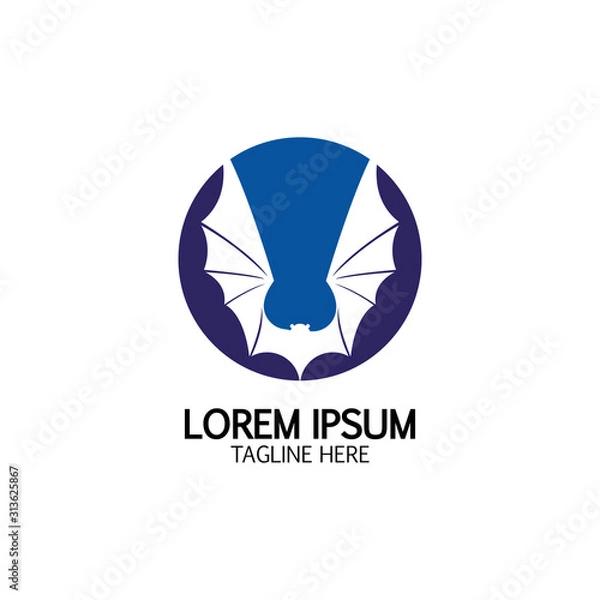 Obraz bat vector icon logo template