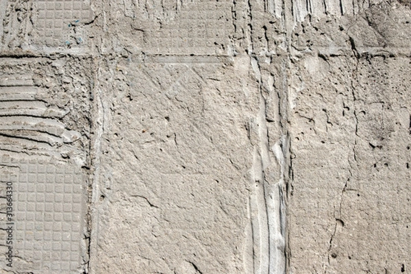 Fototapeta the wall from which the tiles flew off traces of scratches