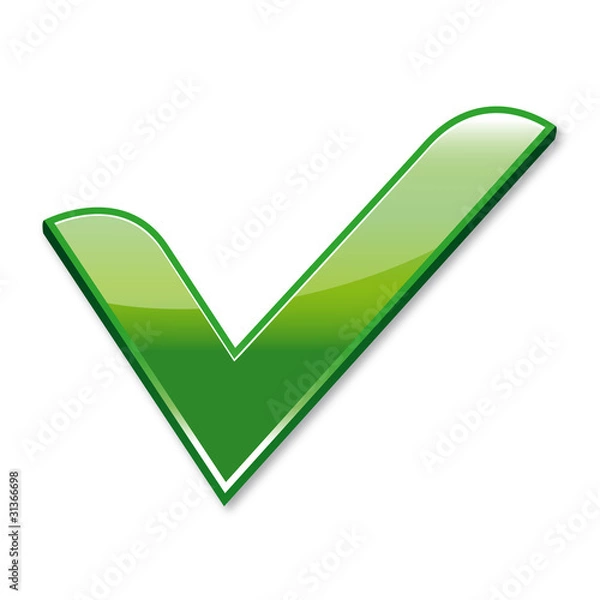 Fototapeta icône validation, vert, v