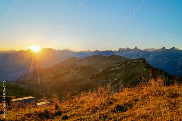 Obraz Mount RIGI sunnset over lake Luzern