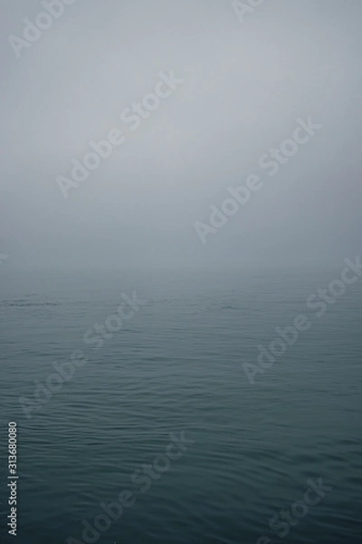 Fototapeta Abstract Water and Grey Fog Vertical